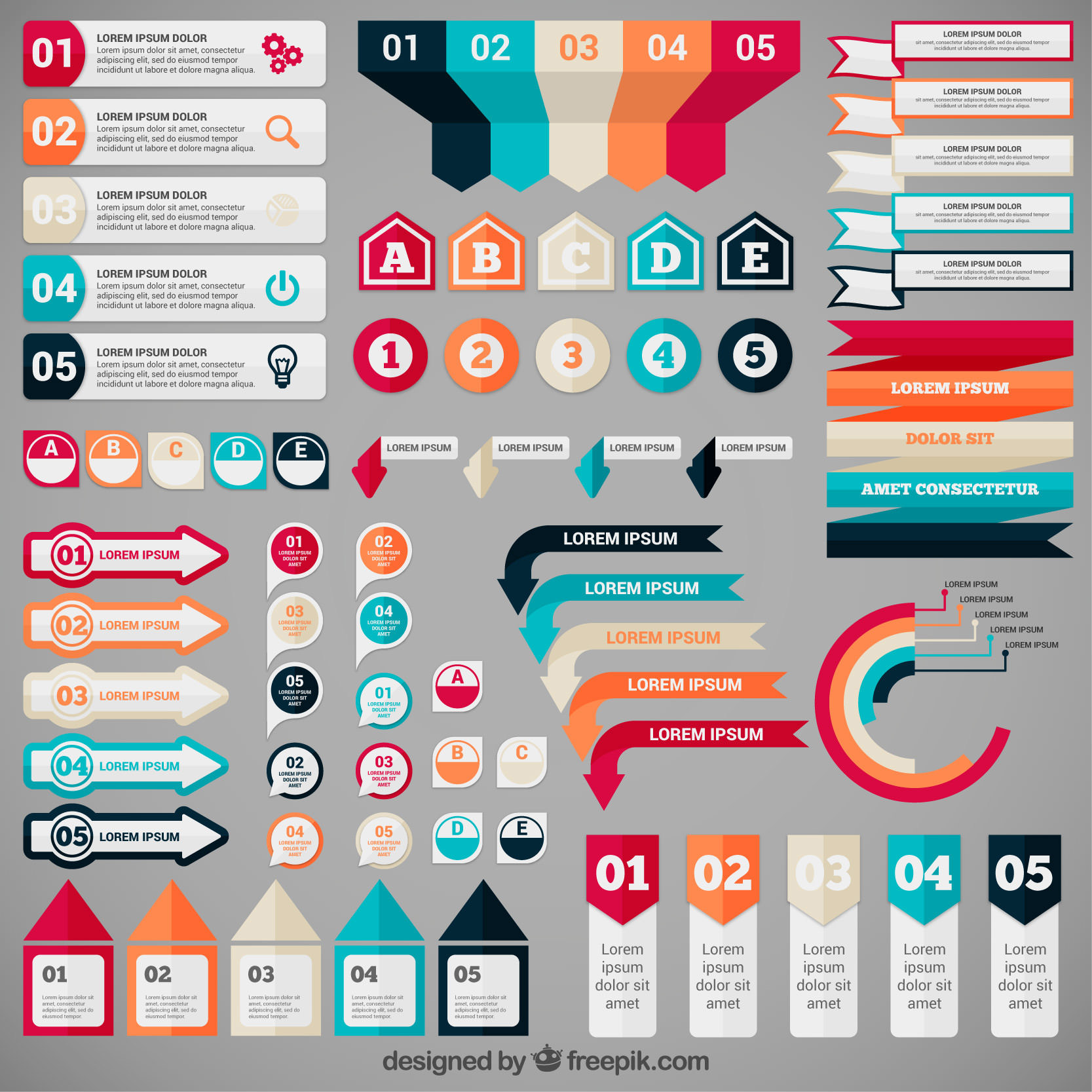 infographic banner freebie set #1