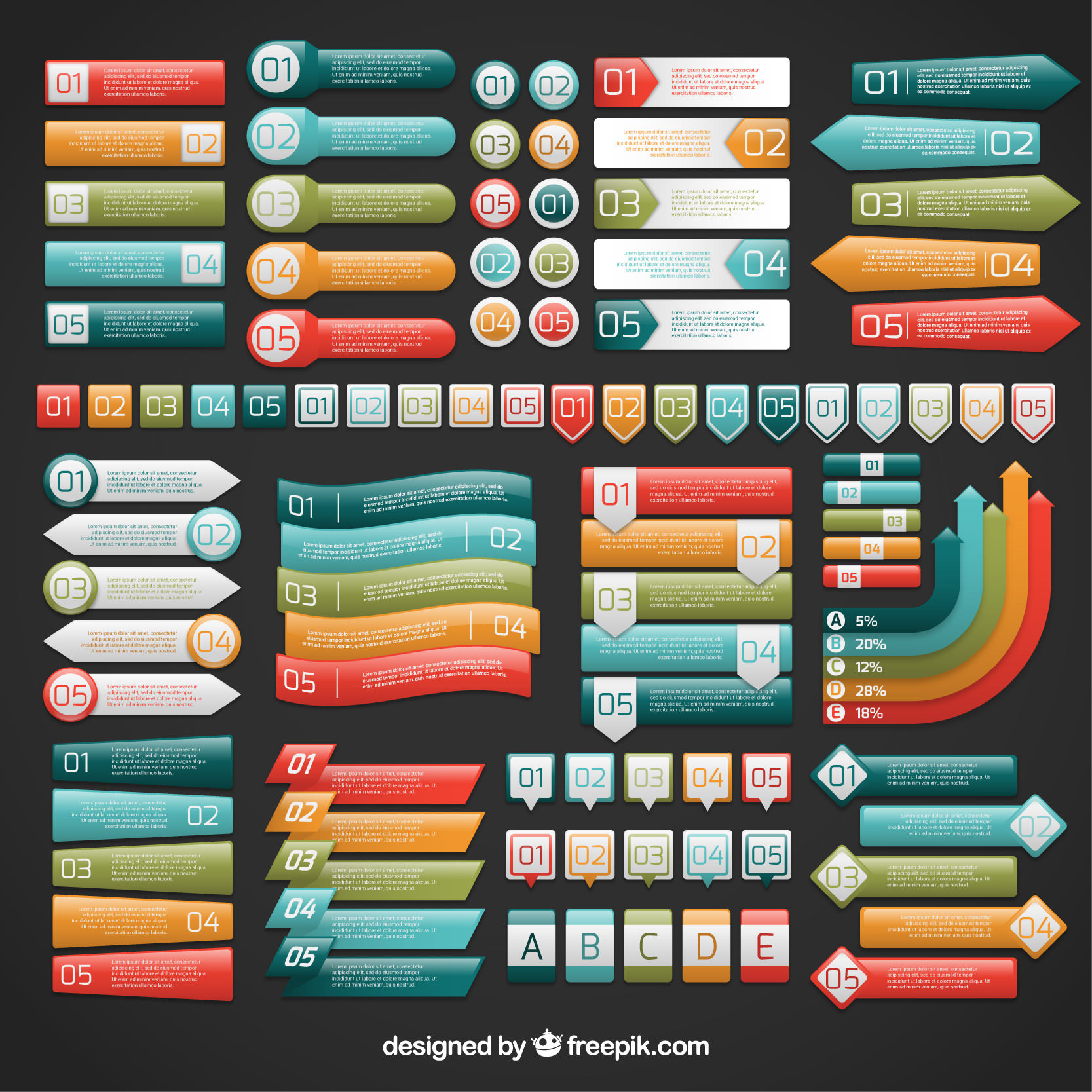infographic banner freebie set #4