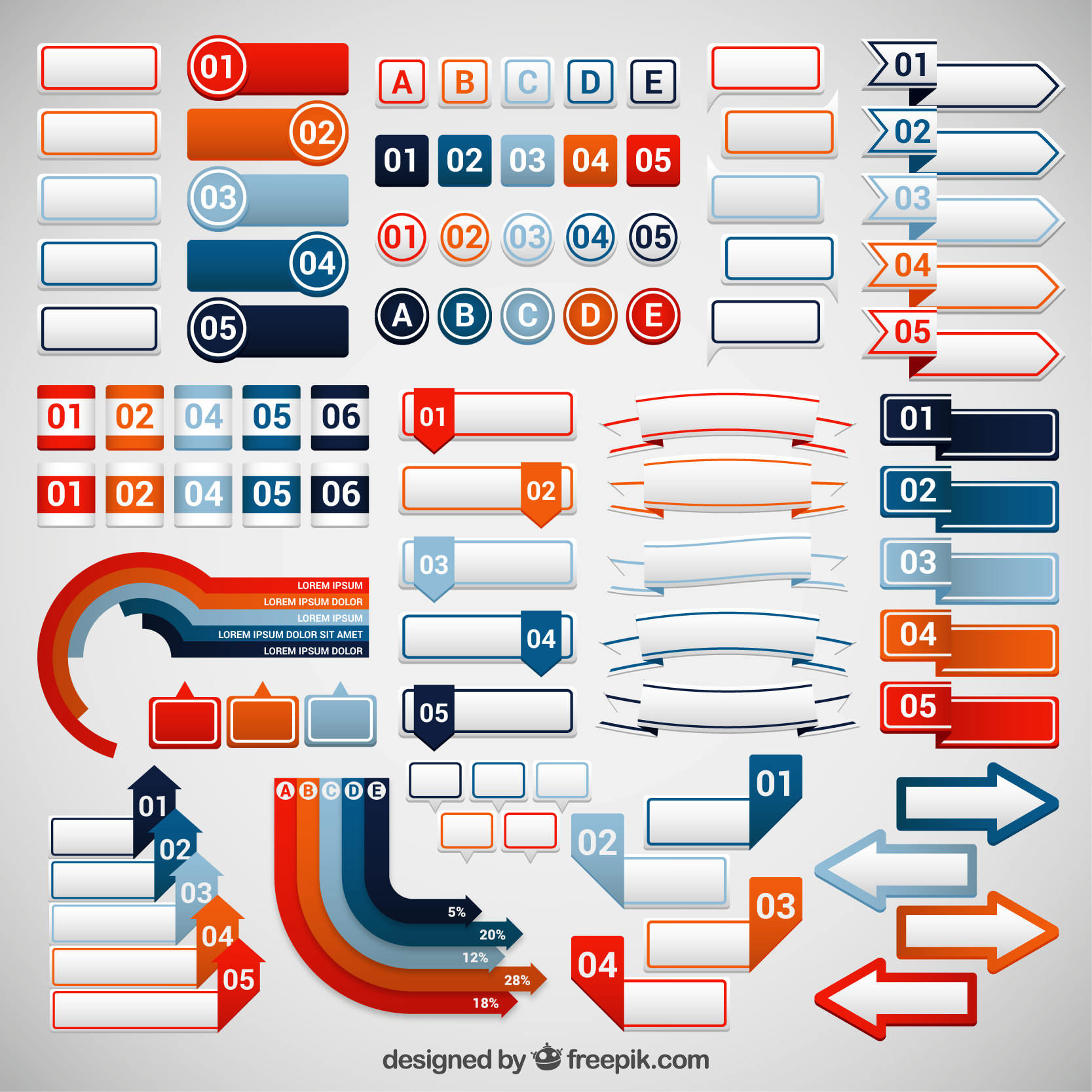 infographic banner freebie set #5