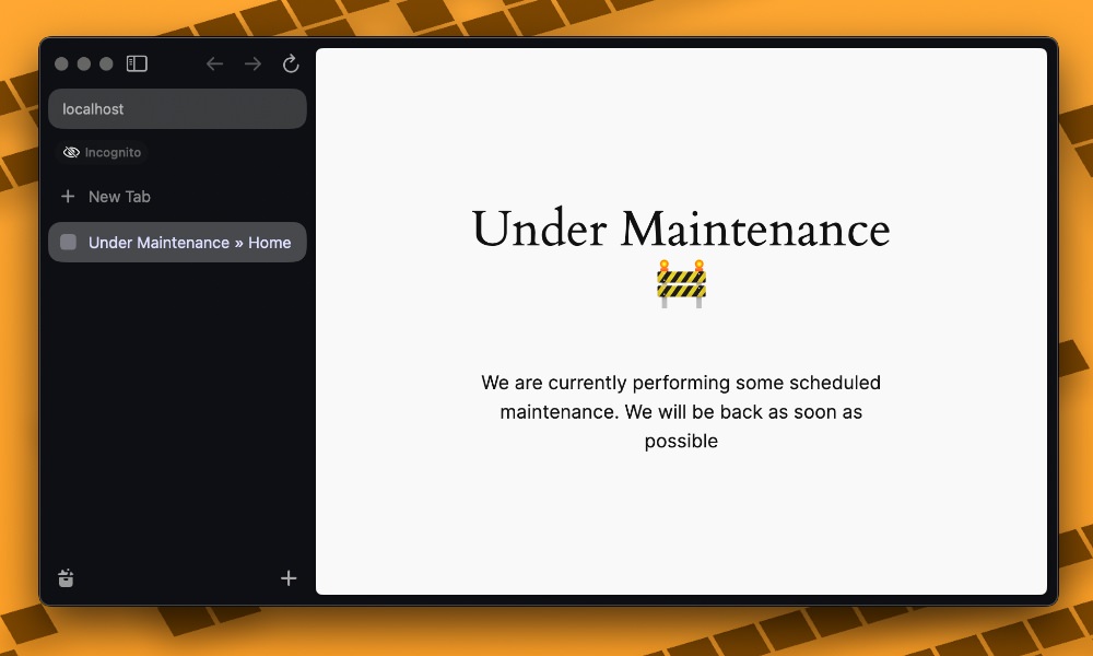Maintenance mode page using Twenty Twenty-Four theme